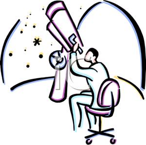 300x298 Free Clipart Image Scientist Sittingnd Looking Through