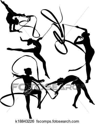 361x470 Clip Art Of Girl Gymnast Athlete K18843226