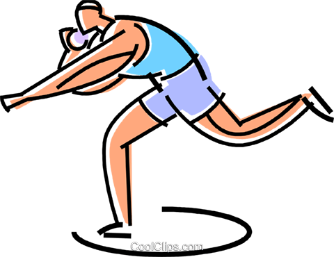 480x370 Athlete About To Throw The Shot Put Royalty Free Vector Clip Art