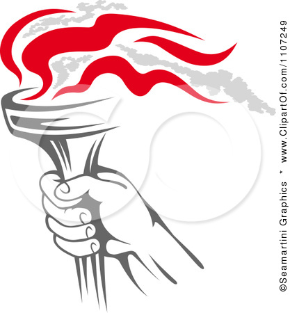 417x450 Torch Clipart Olympic Athlete