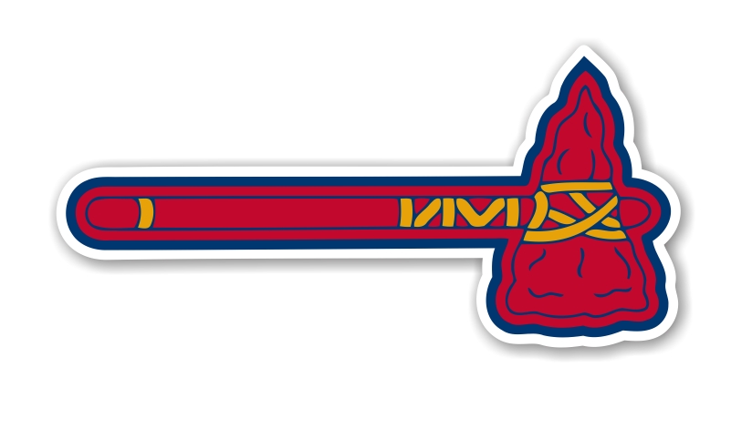 824x471 Atlanta Braves Tomahawk Die Cut Decal