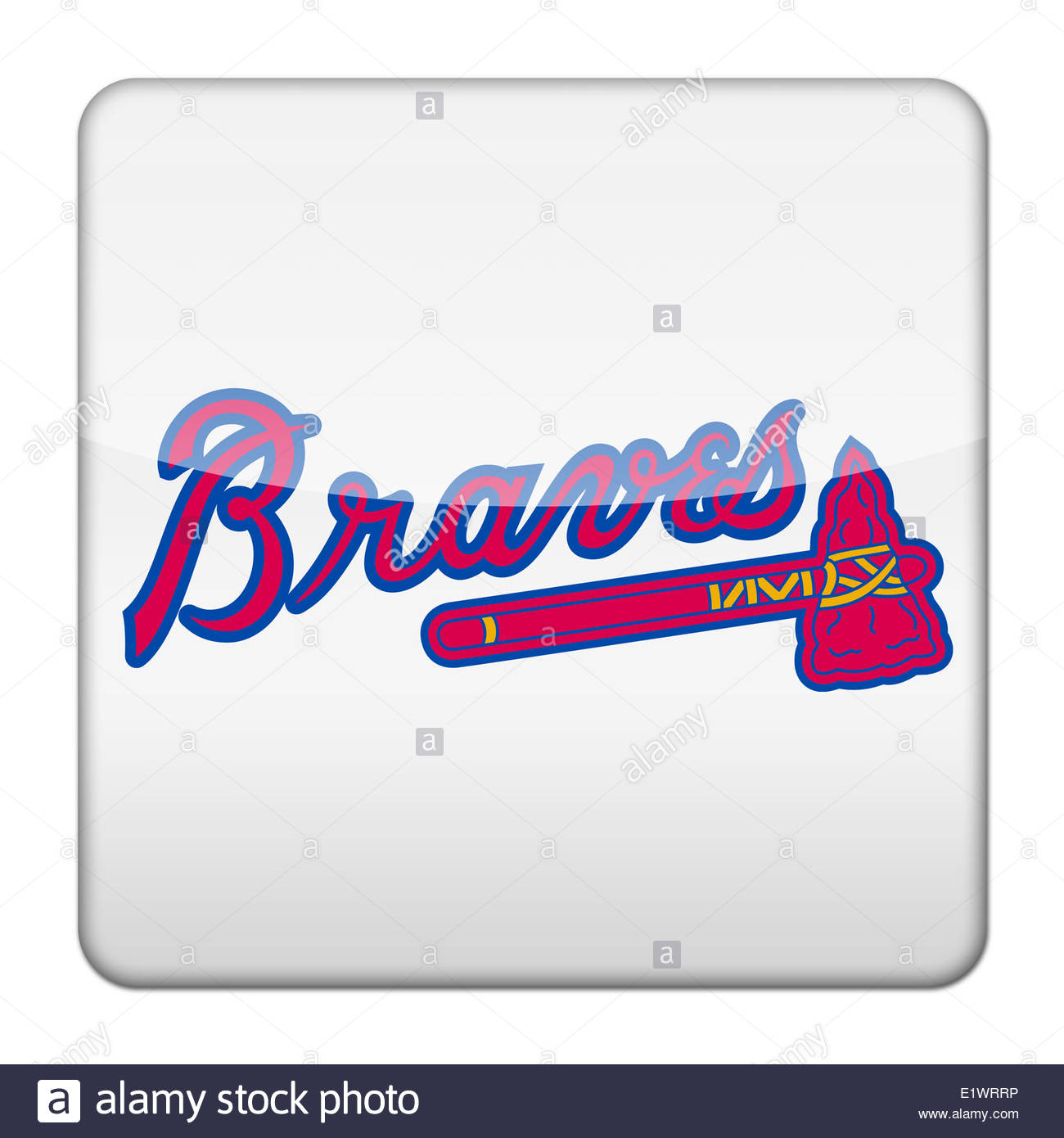 1300x1390 Atlanta Braves Icon Logo Isolated App Button Stock Photo, Royalty