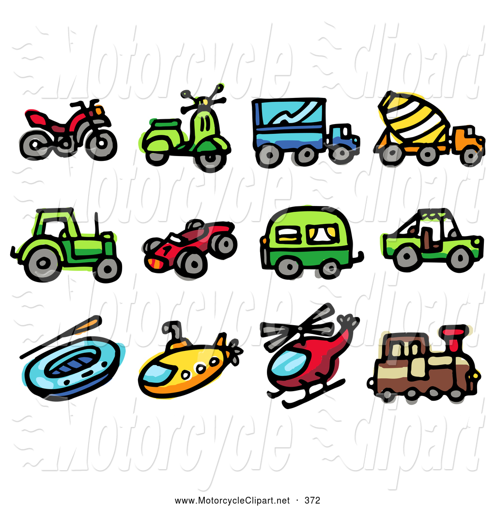 1024x1044 Transportation Clipart Of A Group Of Travel Icons Atv, Scooter