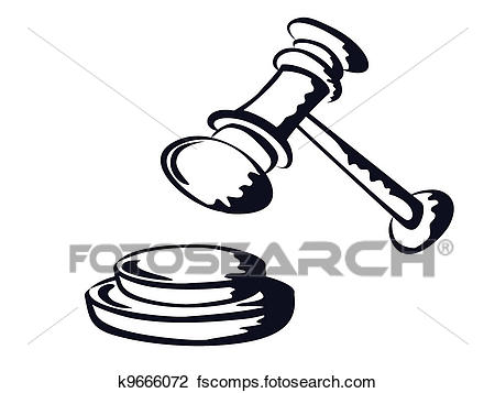 450x357 Clipart Of Judge Gavel,sketch Shape,vector From K9666072