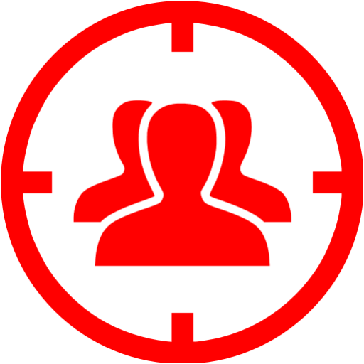 512x512 Red Target Audience Icon