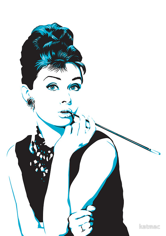 563x800 Audrey Hepburn Posters By Katmac Redbubble