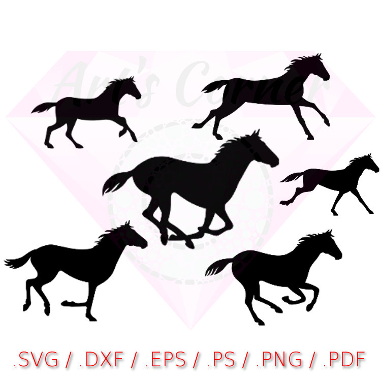 750x750 Horse Svg Horse Clip Art Silhouette Studio Files