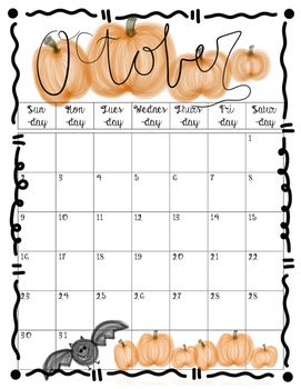 271x350 Best October Calendar Ideas October Calender