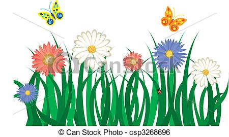 450x270 Grass Flowers Clipart
