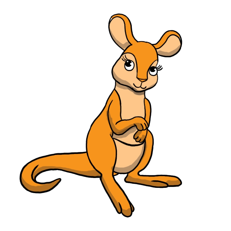 750x750 Kangaroo Clip Art Black And White Free Download