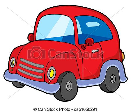 450x385 The Red Car Clipart