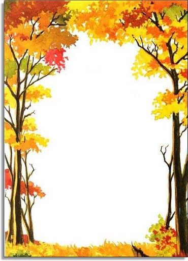 370x512 Automne Bordure Photo Frame, Border Stationary