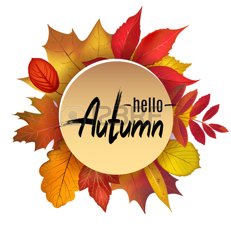 450x450 Big Autumn Sale Banner Template With Fall Leaves Border Frame