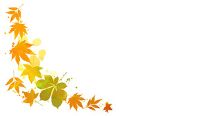300x169 Two Beautiful Autumn Leaves In The Corner Royalty Free Stock Image