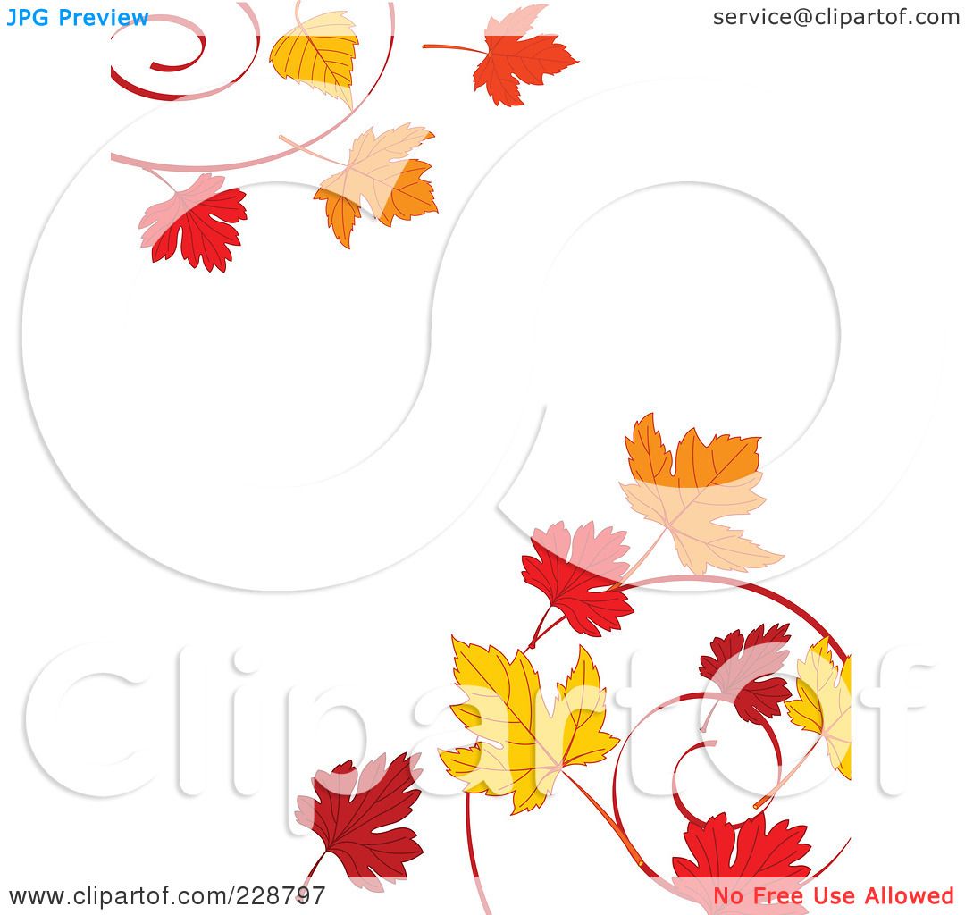 1080x1024 Royalty Free (Rf) Clipart Illustration Of A Border Of Autumn Leaf