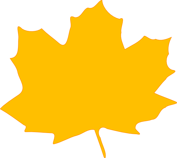 600x537 Yellow Fall Leaf Clip Art