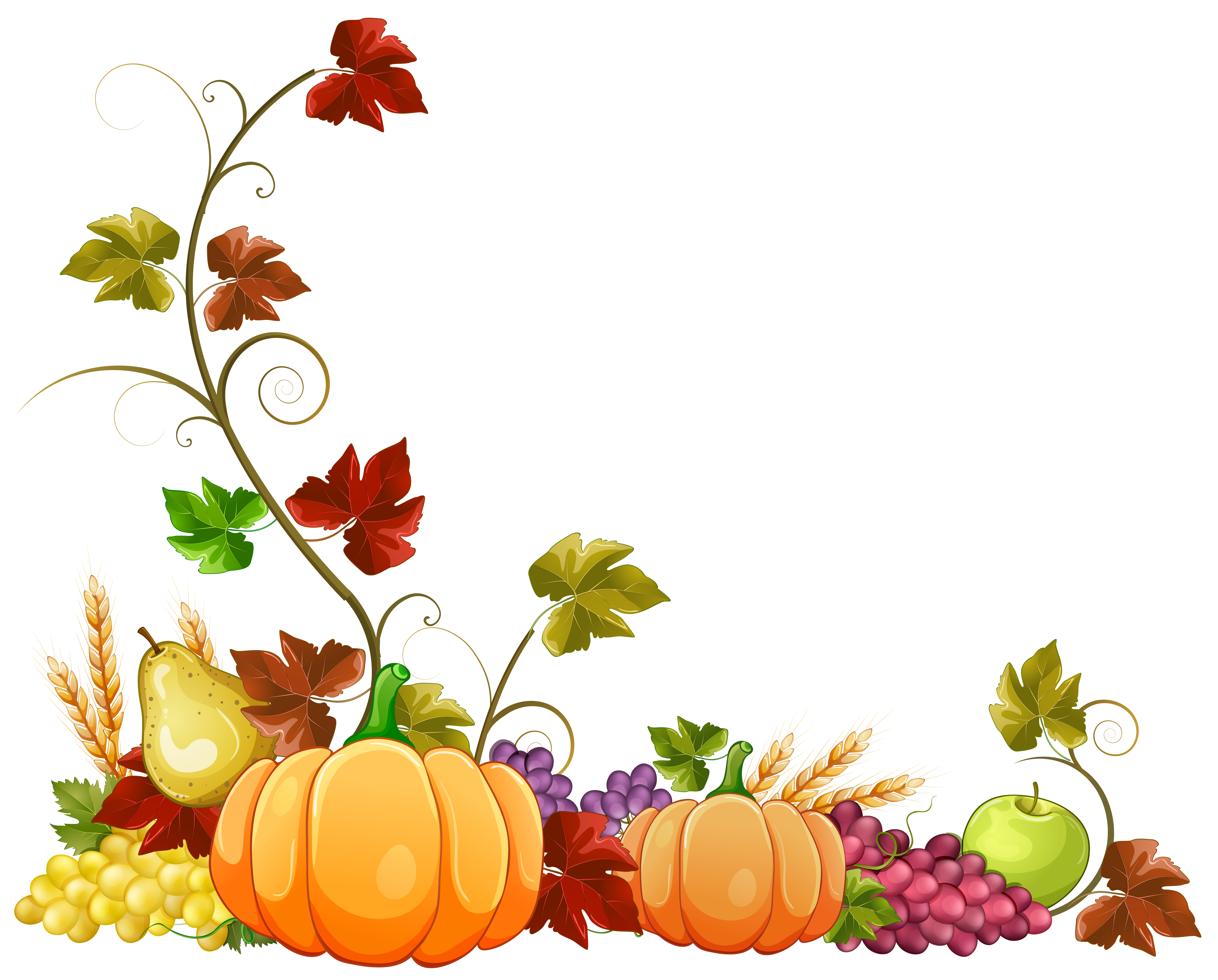6178x4971 Autumn Pumpkin Decoration Clipart Png Imageu200b Gallery