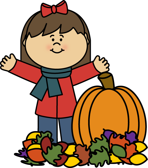 520x592 Autumn Girl Clip Art