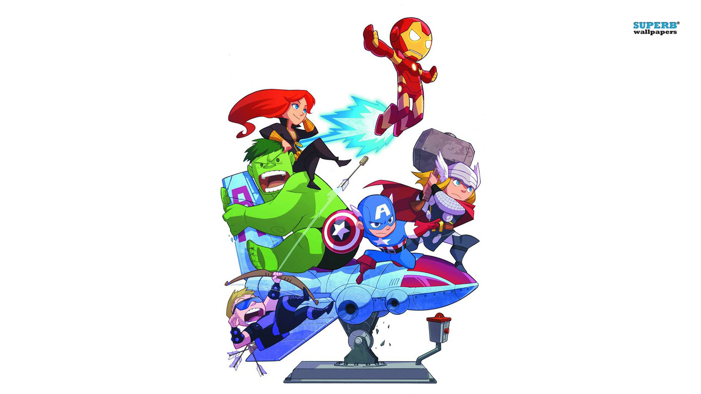 1366x768 Cartoon Avengers Wallpaper Clipart Panda