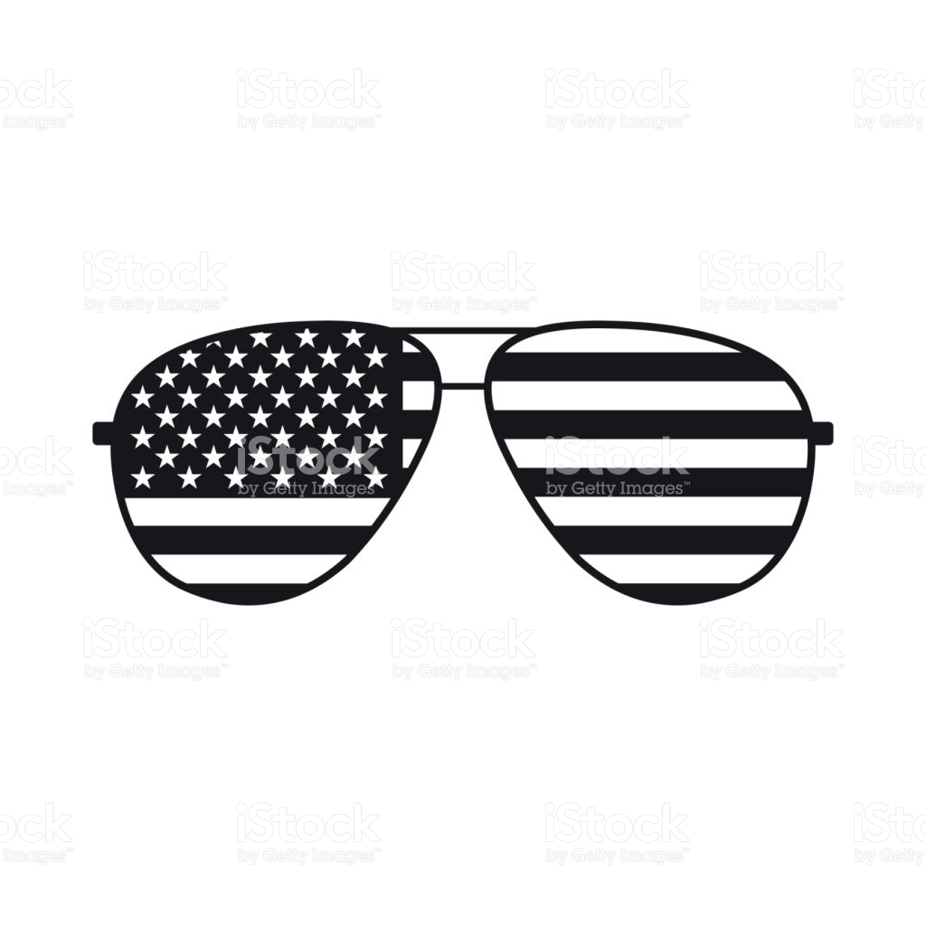 1024x1024 Sunglasses Clipart American Flag