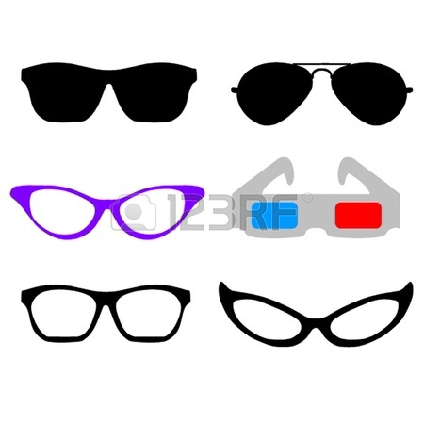 1350x1350 Aviator Glasses Clip Art