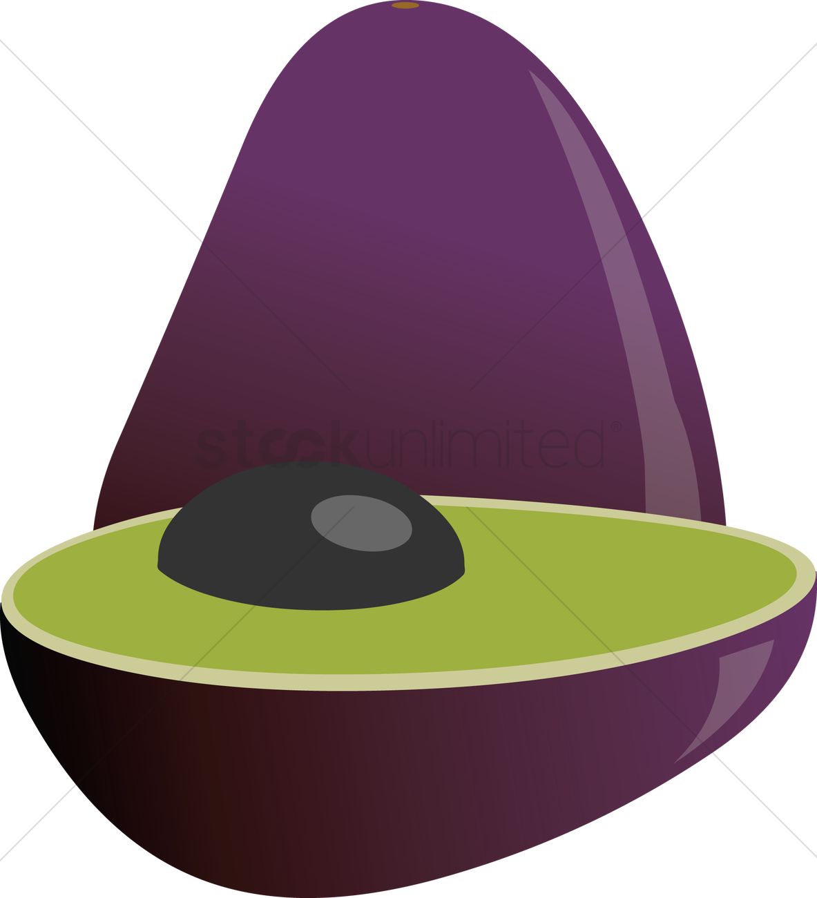 1183x1300 Avocado Over A White Background Vector Image