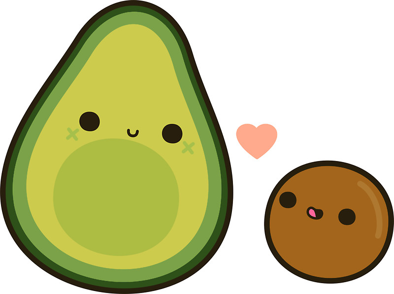 800x597 Cute Avocado And Stone Stickers By Peppermintpopuk Redbubble