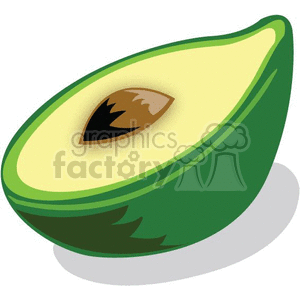 300x300 Royalty Free Avocado Clipart 368972 Vector Clip Art Image