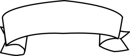 425x184 Ribbon Outline Clipart