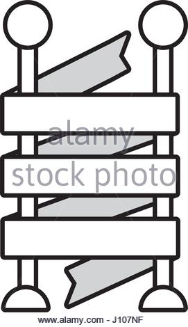 271x470 Ribbon Banner Decoration Icon Outline Stock Vector Art