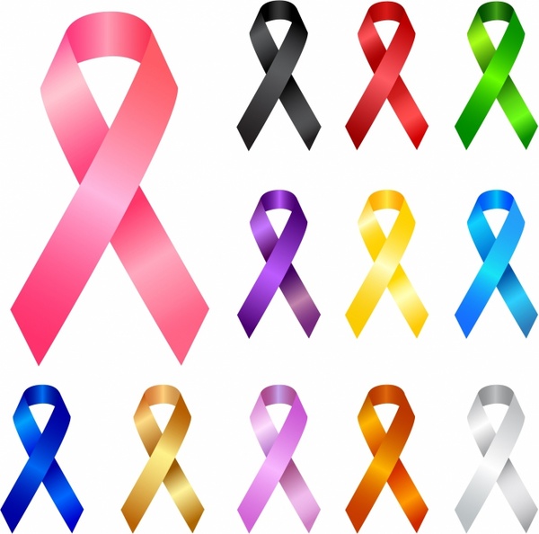600x594 Awareness Ribbons Free Vector In Adobe Illustrator Ai ( Ai