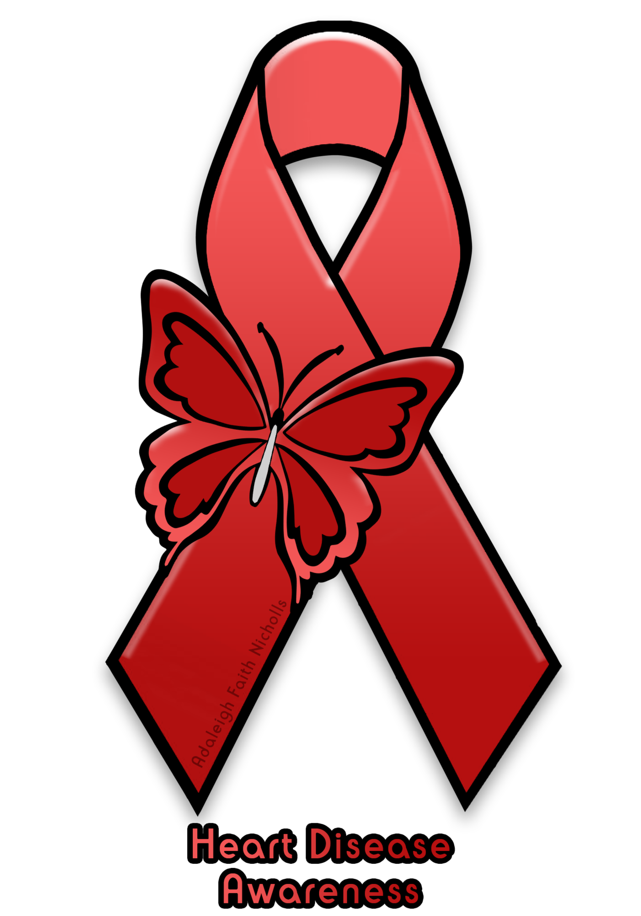 1280x1829 Heart Disease Awareness Ribbon By Adaleighfaith
