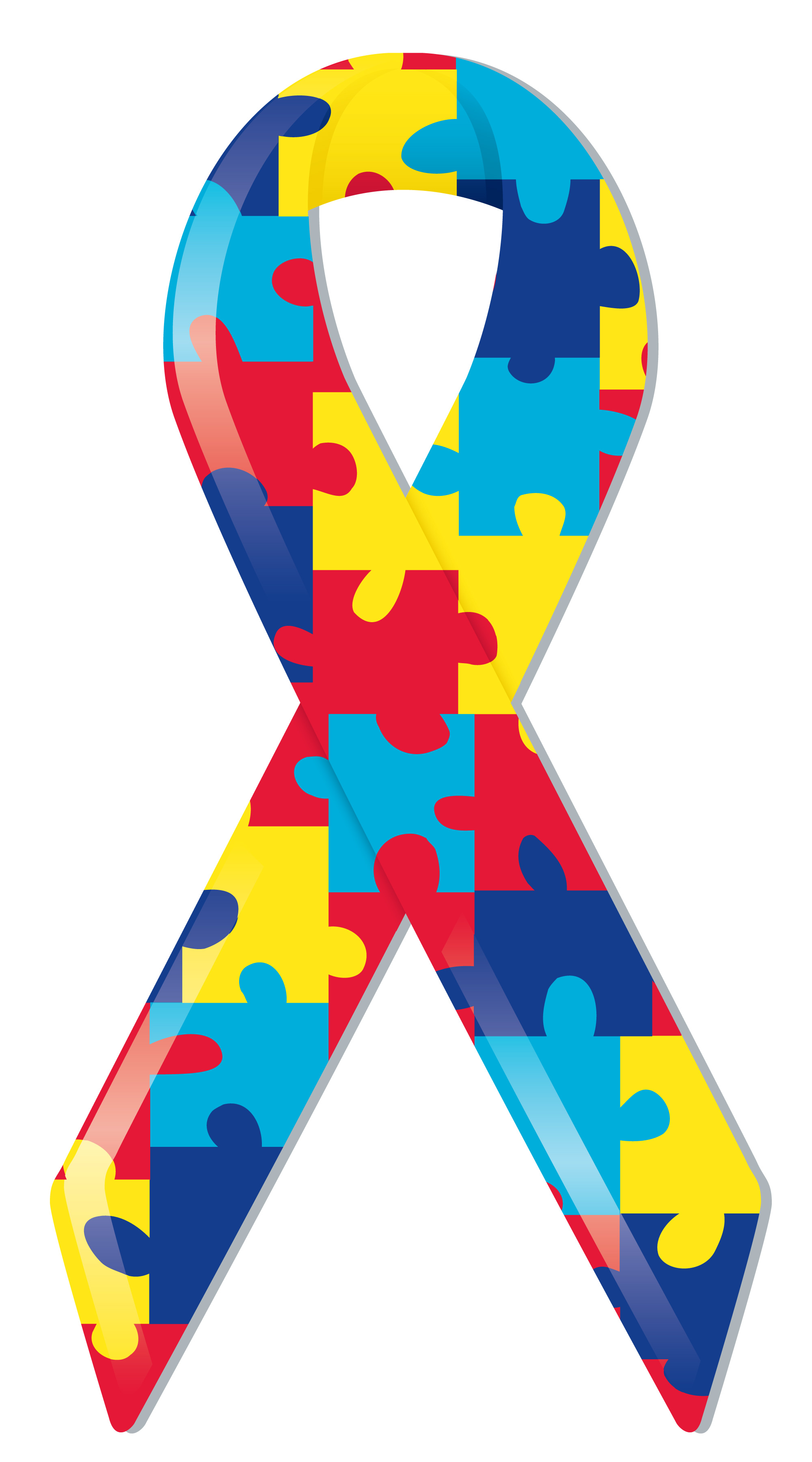 2000x3600 Autism Awareness Ribbon Clip Art Cliparts