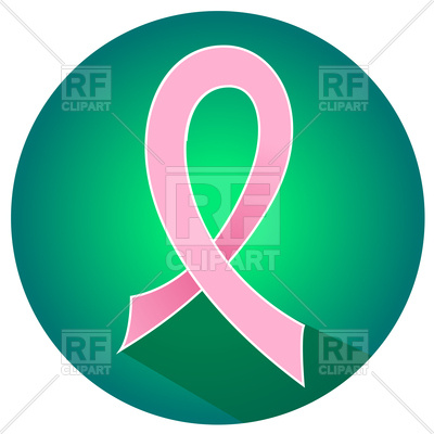 400x400 Breast Cancer Awareness Pink Ribbon Icon Royalty Free Vector Clip
