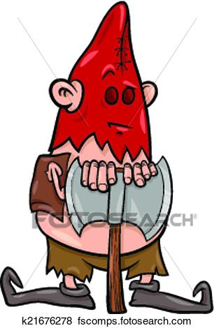 306x470 Clip Art Of Executioner With Ax Cartoon Illustration K21676278