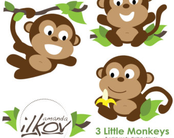 340x270 Monkey Baby Shower Clipart