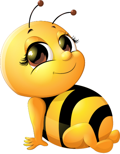 411x527 Bee Baby Cute Vector Set 03
