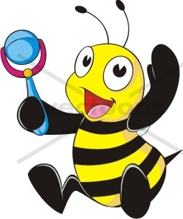 268x320 Baby Bee Playing