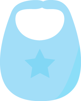 259x322 Blue Baby Bib Clip Art