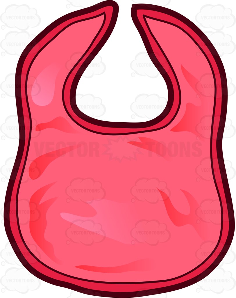812x1024 Red Baby Bib Clipart