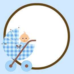 260x260 Baby Boy Clip Art Border 3