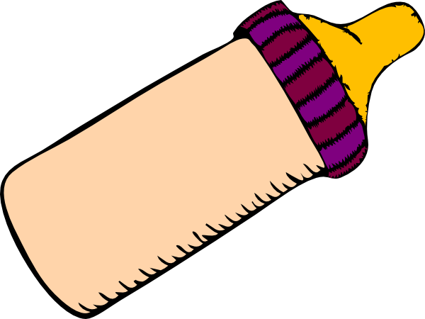600x450 Baby Girl Bottle Clip Art