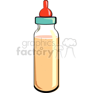 300x300 Royalty Free Baby Bottle With A Red Nipple 158662 Vector Clip Art