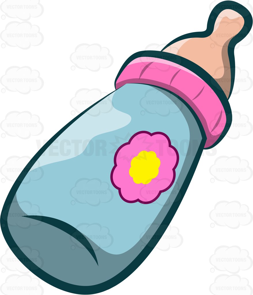 878x1024 A Baby Bottle With Floral Print Baby Bottles