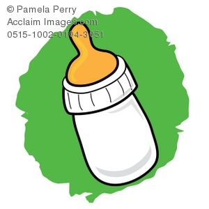 300x300 Art Illustration Of Cartoon Plastic Baby Bottle