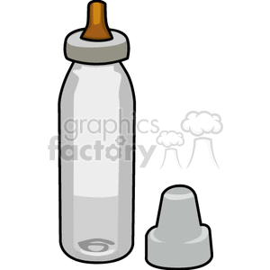 300x300 Royalty Free White Baby Bottle Open 156439 Vector Clip Art Image