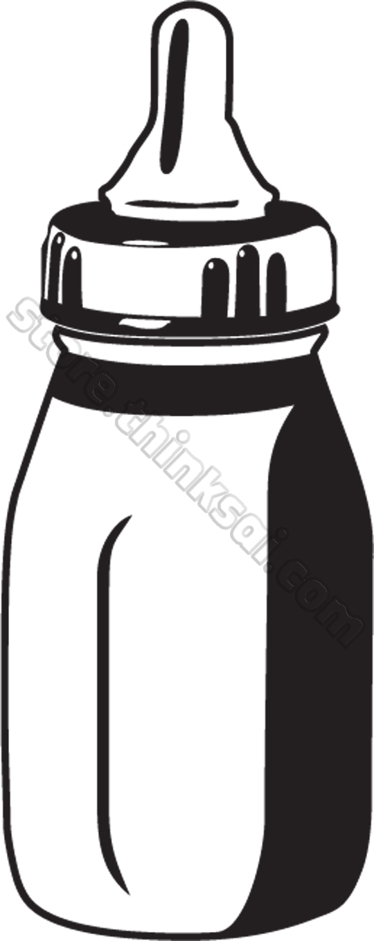 540x1358 Black Clipart Baby Bottle