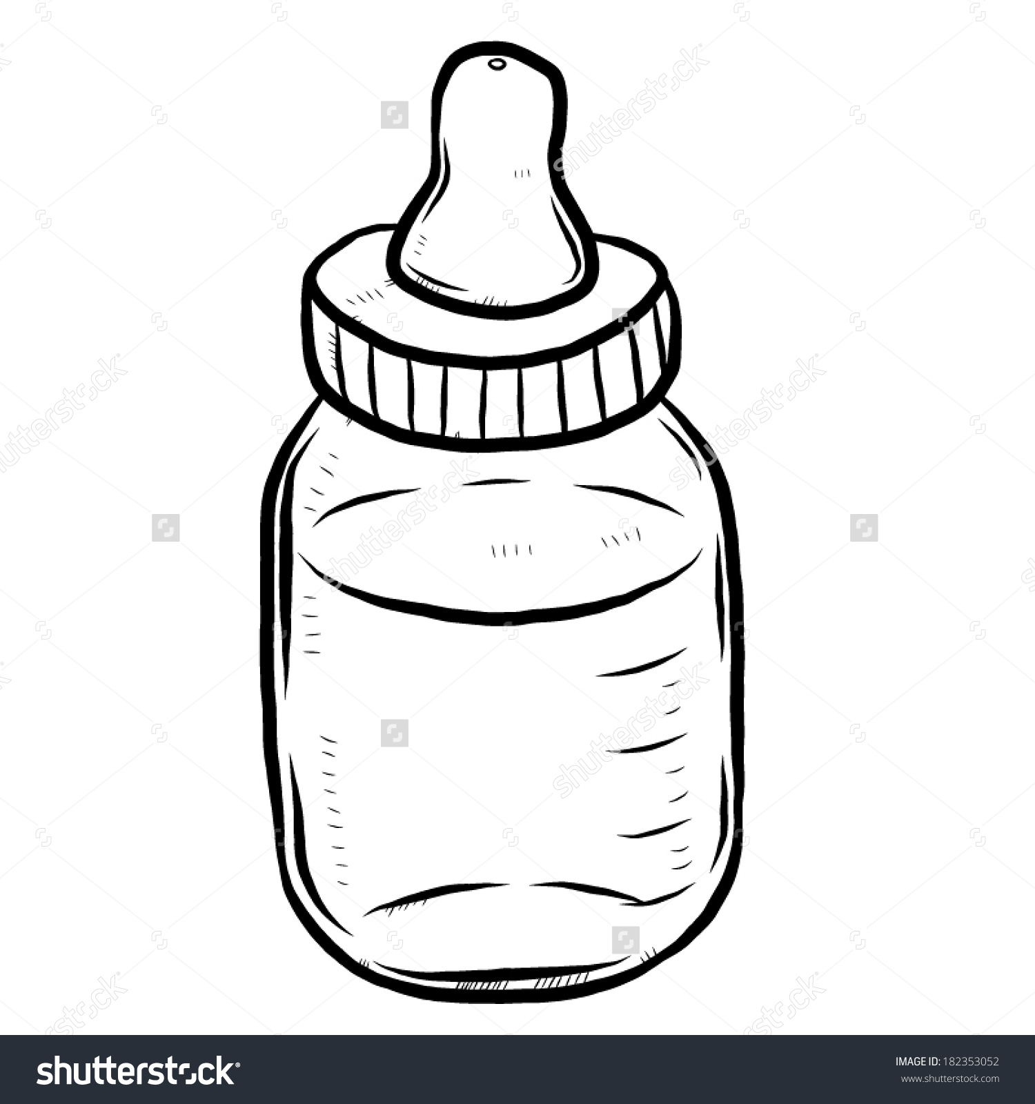 1500x1600 Vector Baby Bottle Cartoon
