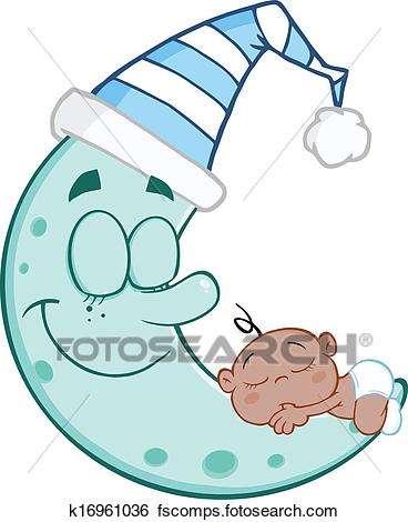 368x470 Clip Art Of African American Baby Boy Sleeps K16961036