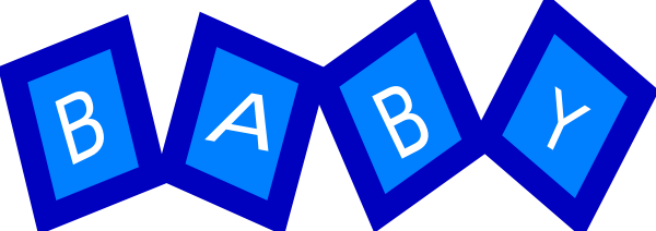 600x212 Baby Boy Blocks Clip Art